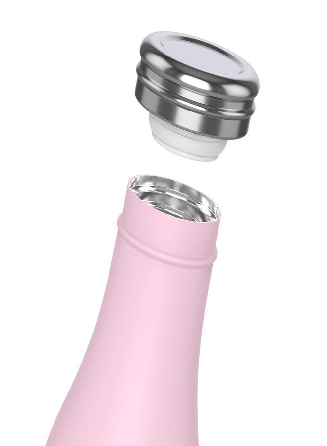 فادام فاهدام، زجاجة سفر من الفولاذ المقاوم للصدأ (500 مل) وردية اللون | مانعة للتسرب، معزولة بتفريغ الهواء، بجدار مزدوج | زجاجة ماء مقاومة للتعرق للمشروبات الساخنة والباردة - Image 3